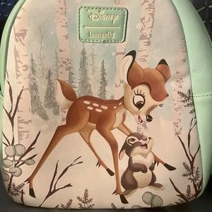 Loungefly Disney Bambi Snow Day Mini Backpack Bag Thumper Mint Green